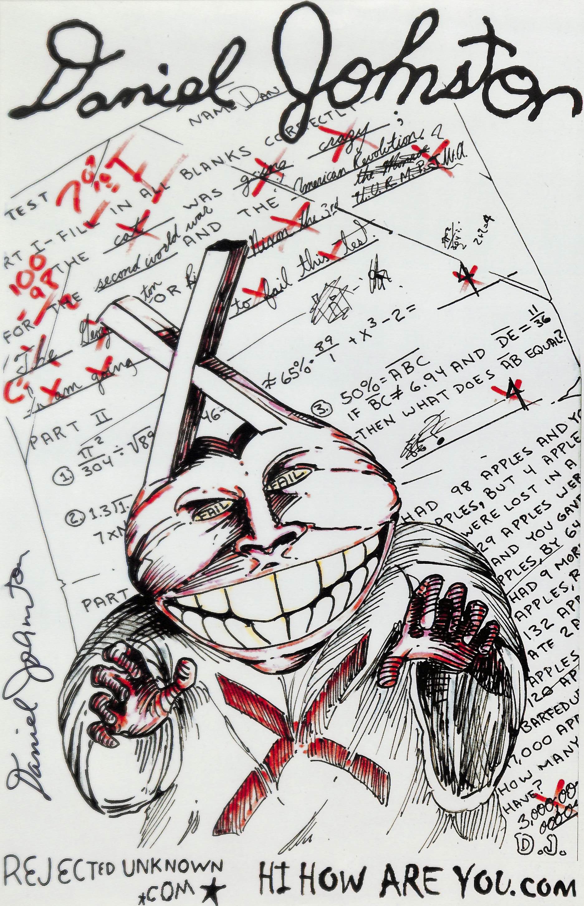 Daniel Johnston Poster - X Teacher – Hi How Are You