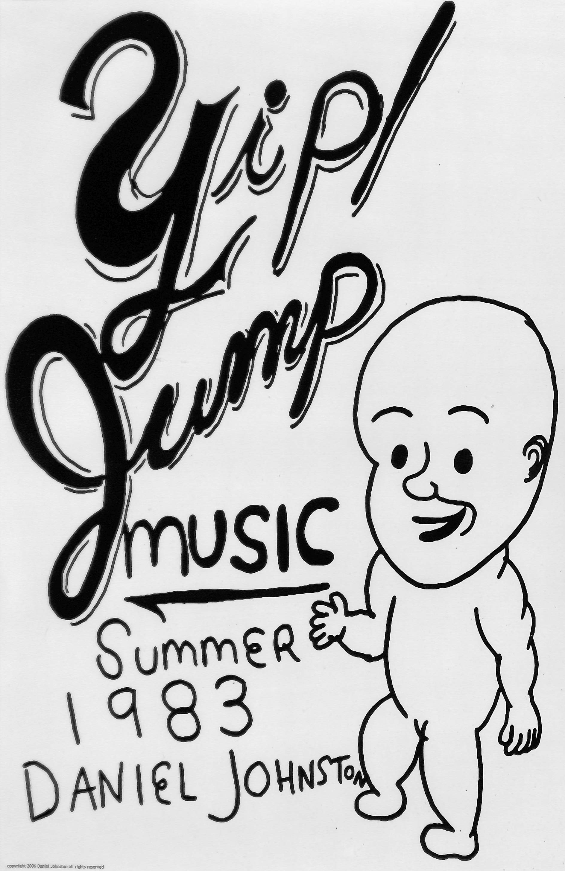 Daniel Johnston Poster - Yip Jump Music Album Cover – Hi How Are You