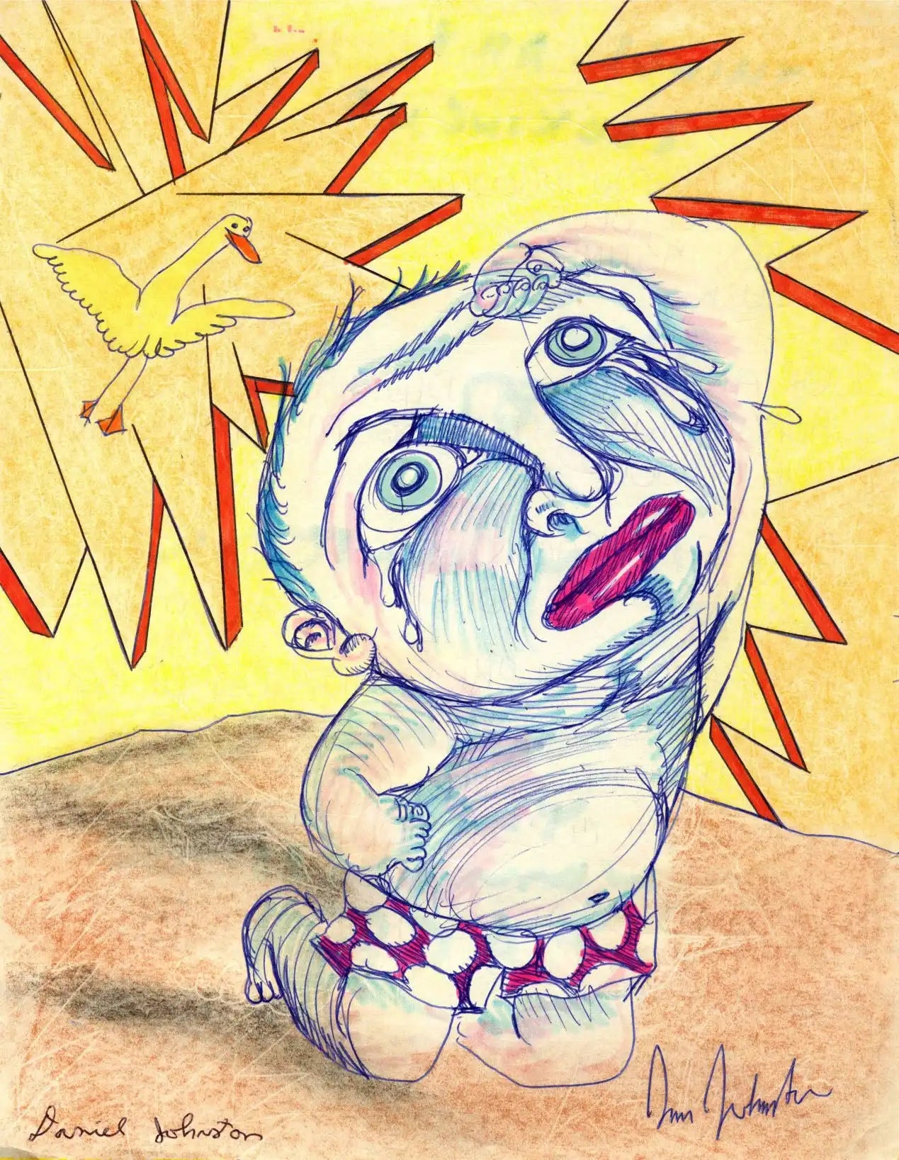 Art Print - "Baby Crying Duck in the Air"