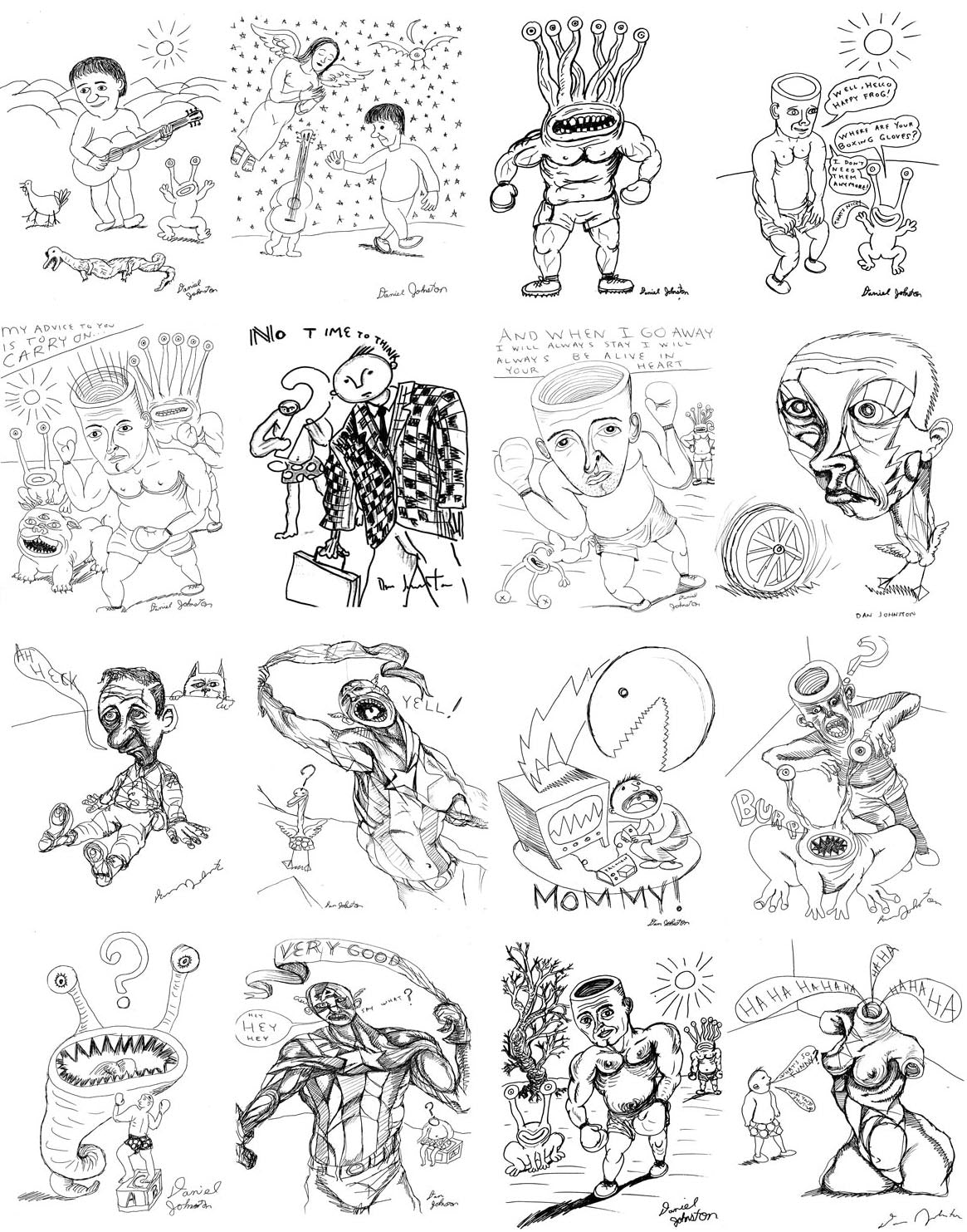 Daniel Johnston Art Greeting Cards