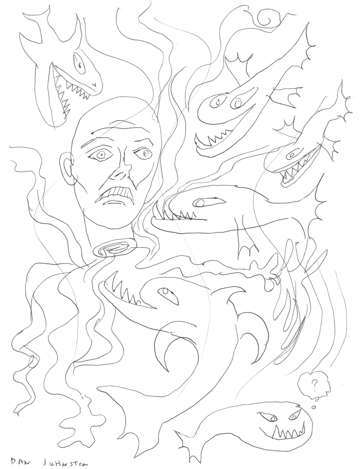 Untitled - Severed head and fish