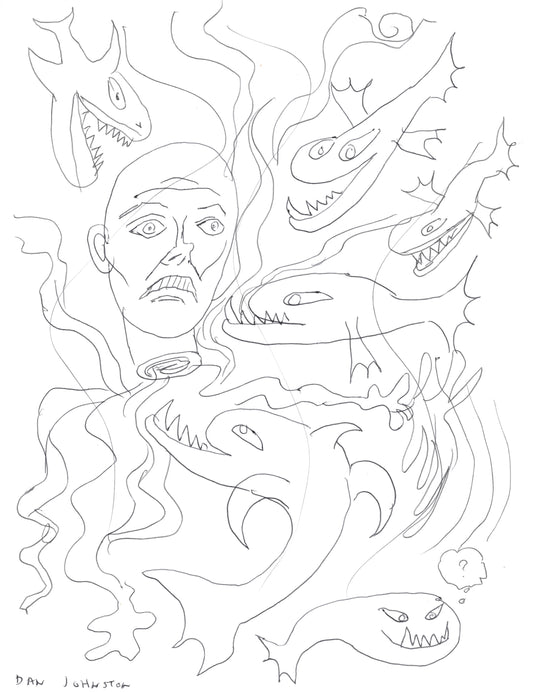 Untitled - Severed head and fish