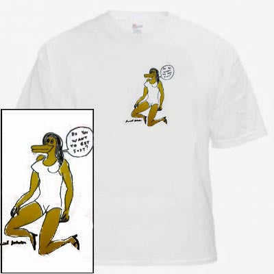 "Wanna Get Soft?" Space Ducks Ladies T-Shirt