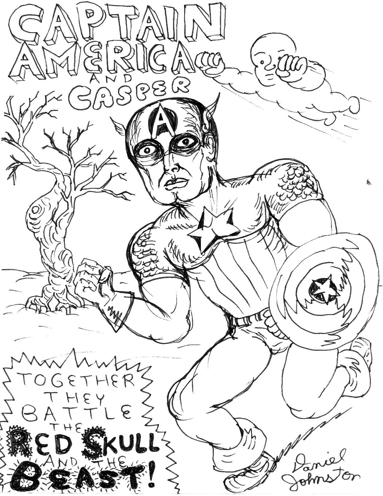 Art Print - "Captain America And Casper"