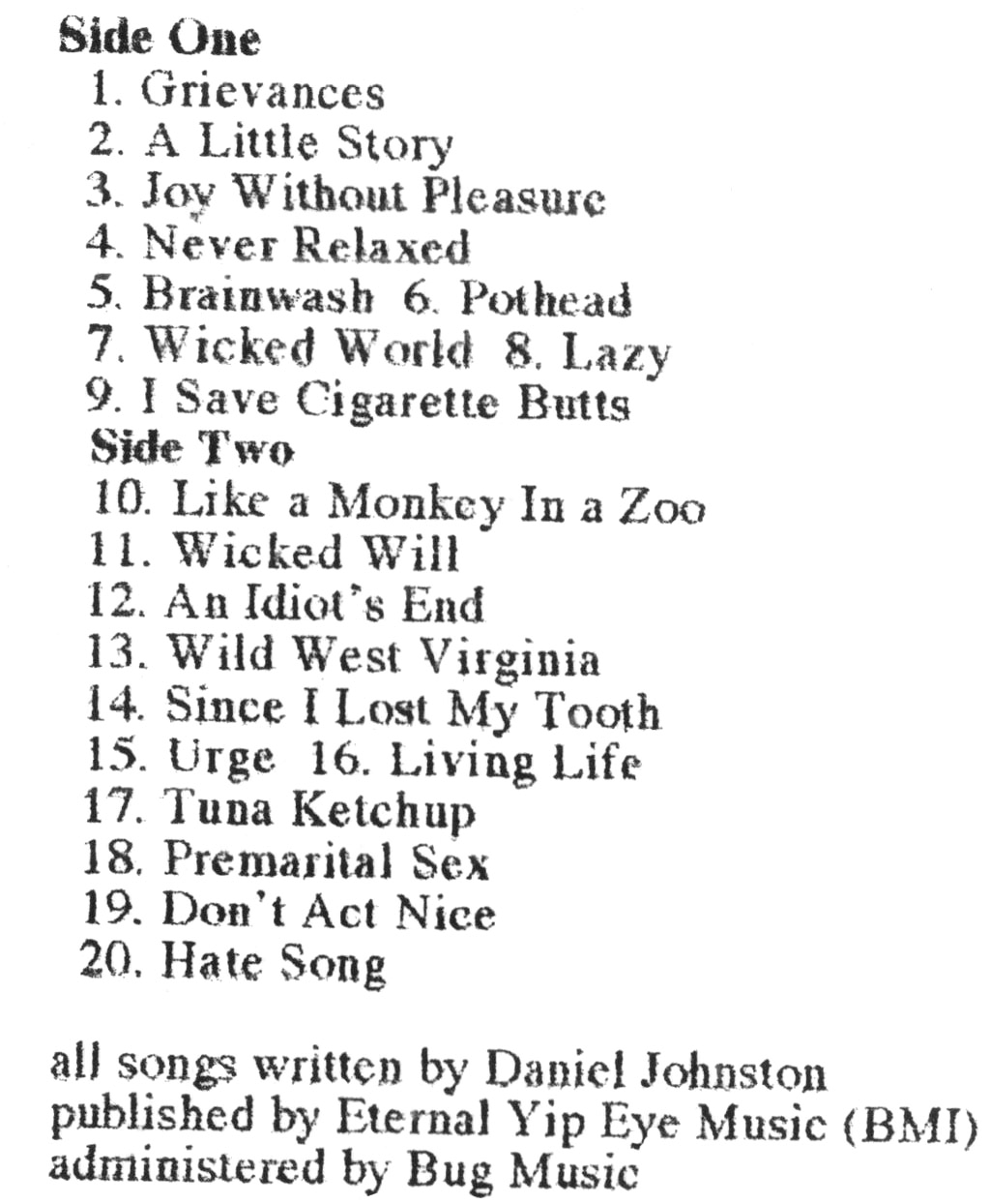 "Songs of Pain" DIGITAL DOWNLOAD