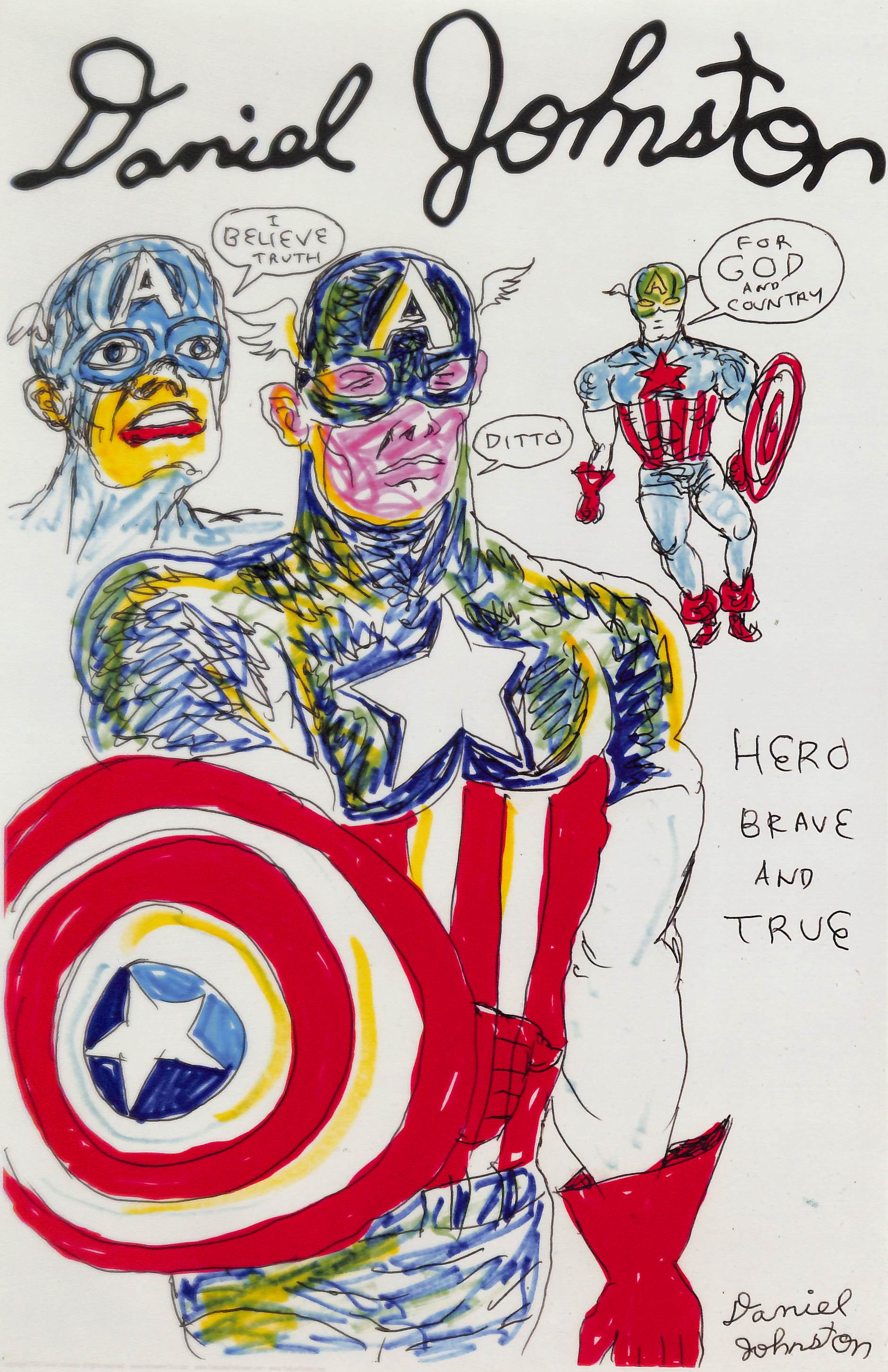 Daniel Johnston 2020年追悼展ポスター Daniel Johnston 2020年悼念展
