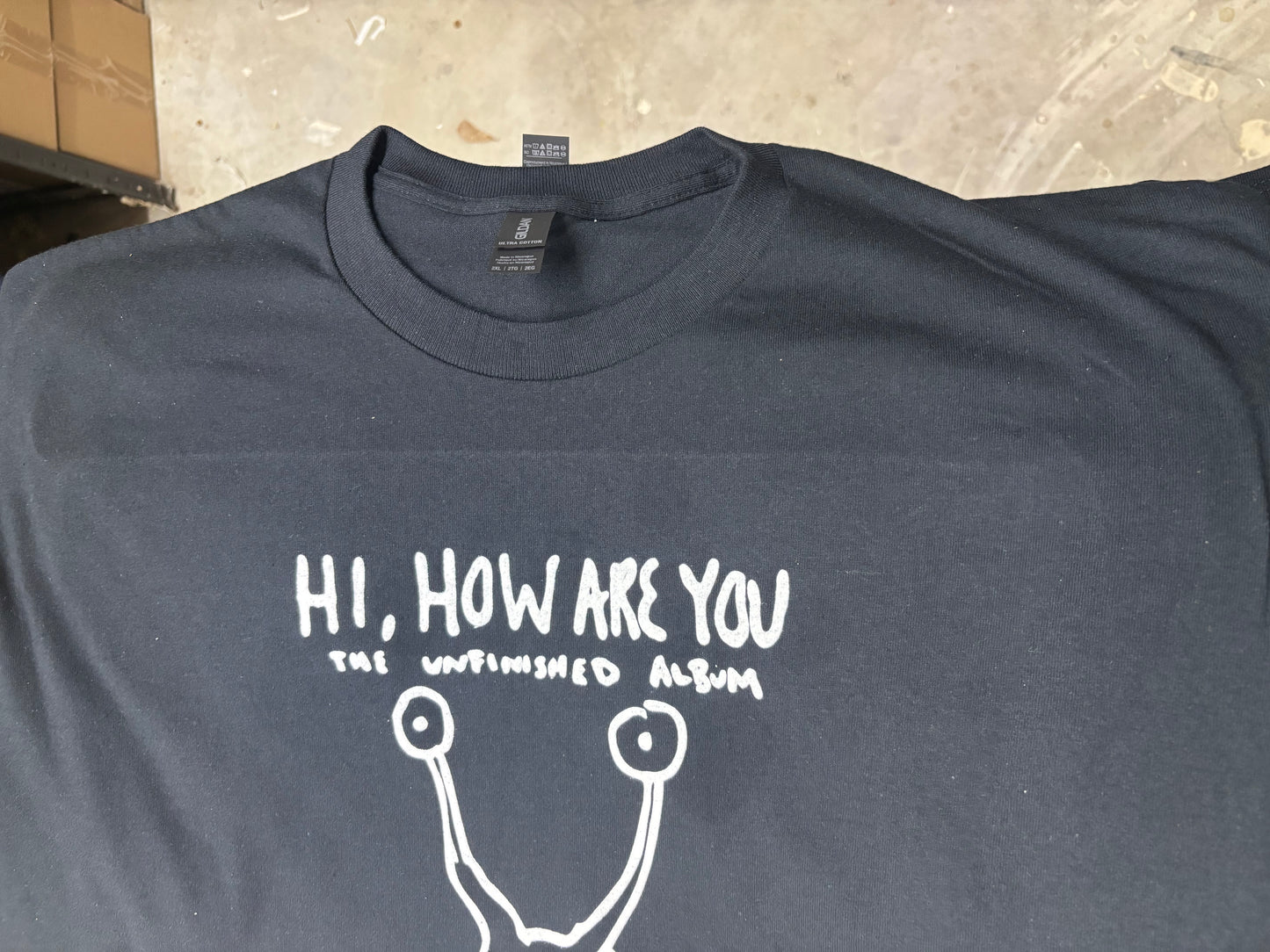 SLIGHTLY DEFECTED, Hi, How Are You ALBUM tee, BLACK