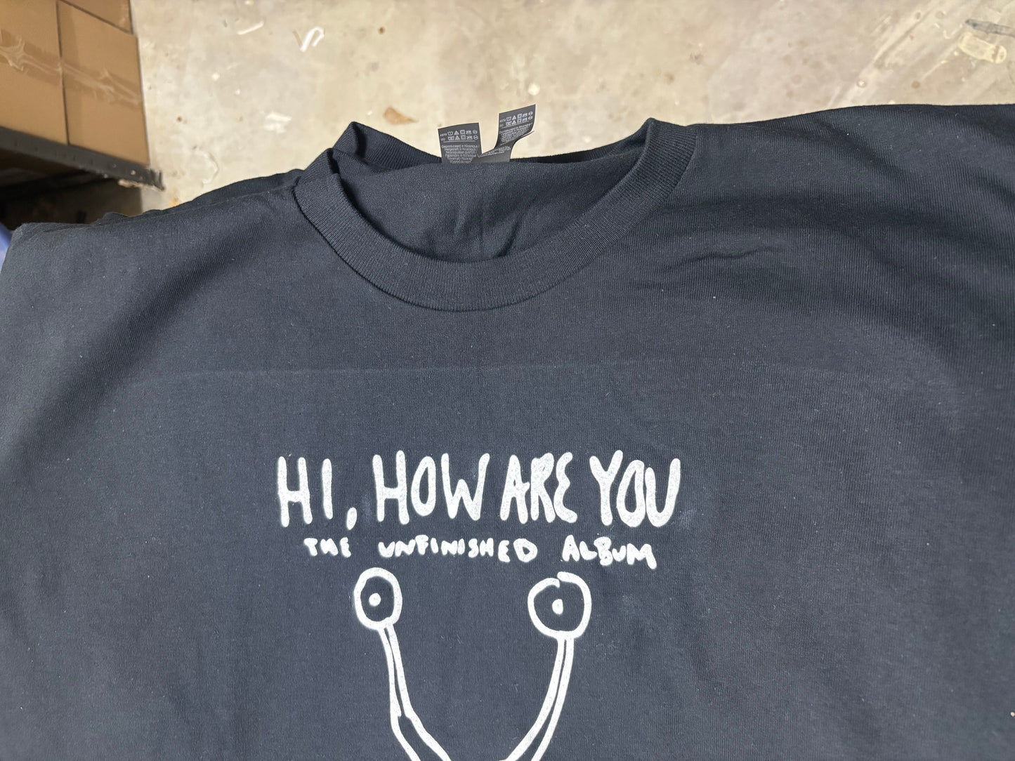 SLIGHTLY DEFECTED, Hi, How Are You ALBUM tee, BLACK