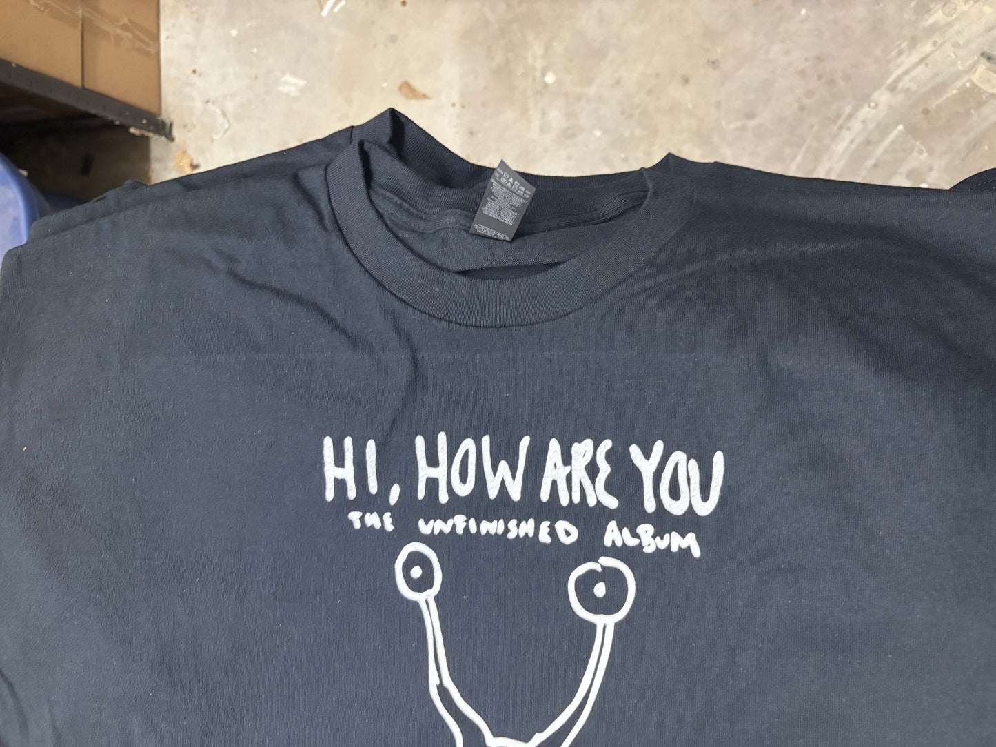 SLIGHTLY DEFECTED, Hi, How Are You ALBUM tee, BLACK