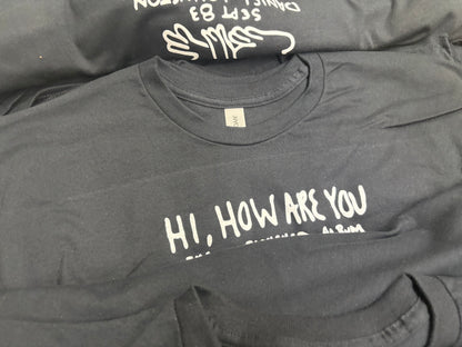 SLIGHTLY DEFECTED, Hi, How Are You ALBUM tee, BLACK