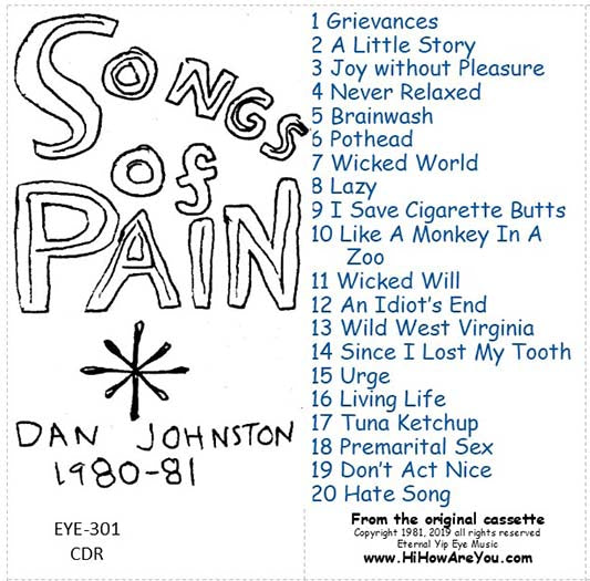 Songs of Pain CDR