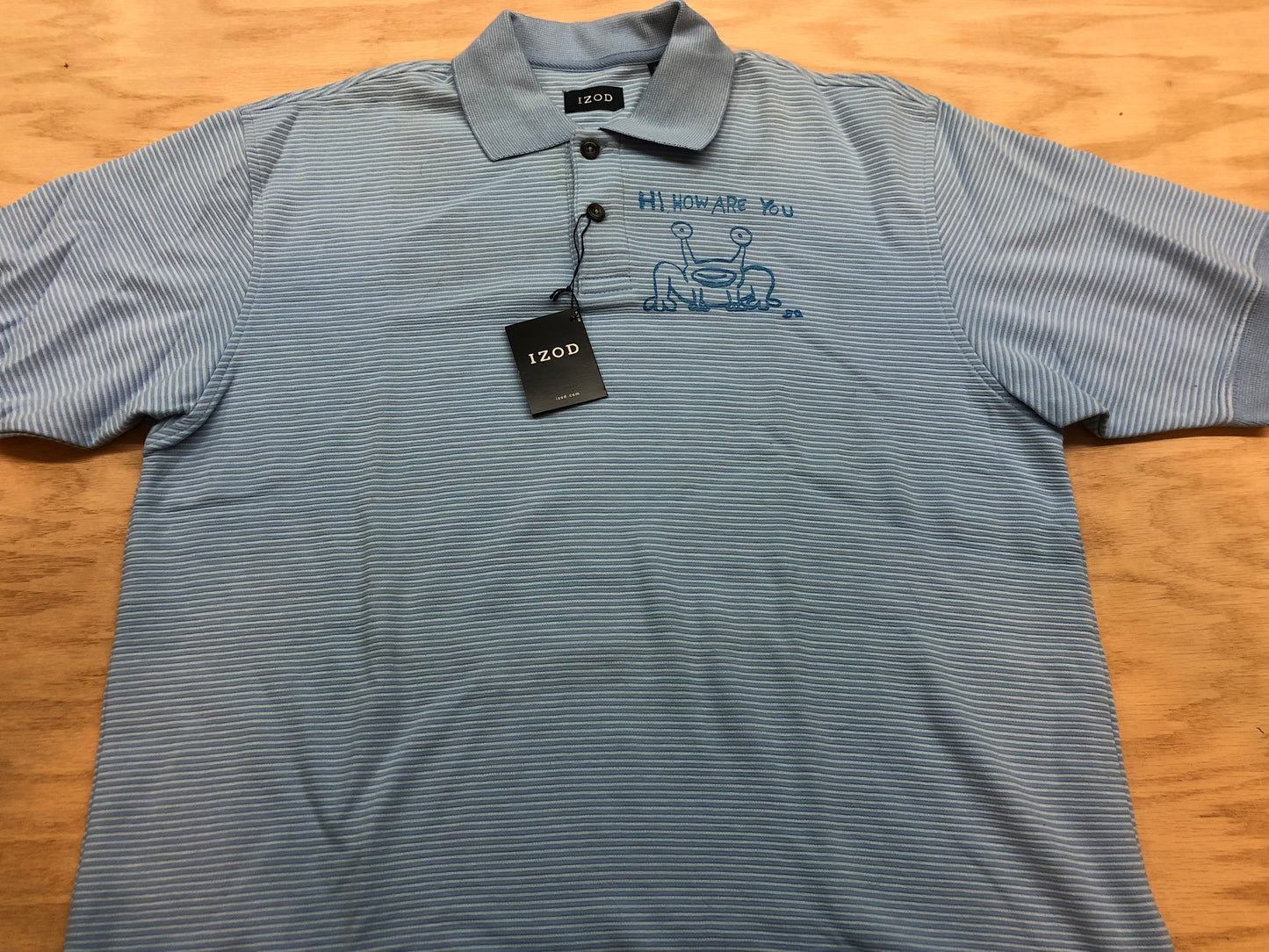 Hi, How Are You MURAL IZOD polo style shirt